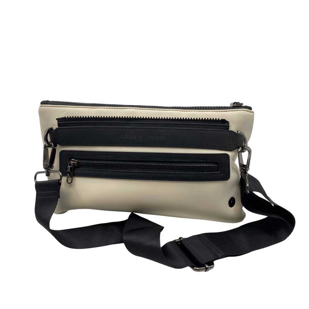 Athleta Cream Black Shoulder Bag